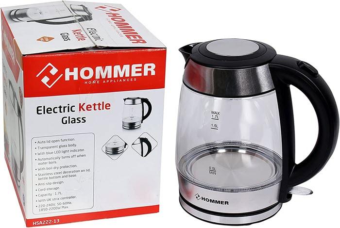 أفضل غلاية ماء كهربائية هومر Hommer Electric Kettle 1.7 Liter - بلوكوين
