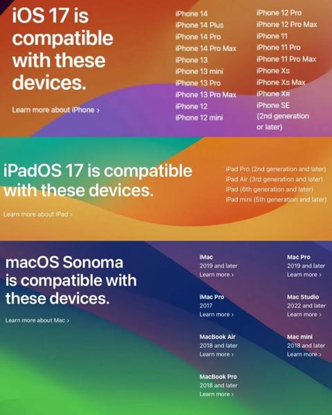 الأجهزة التي تدعم iOS 17 - بلوكوين